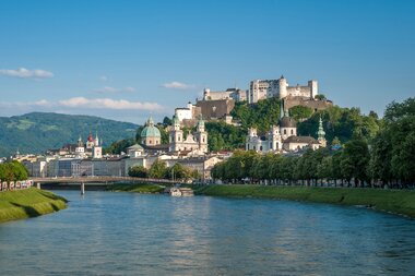 Festung und Salzach mit Blick auf Salzburg | © Tourismus Salzburg; Breitegger Günter