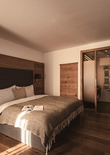 Schlafzimmer im Appartement im Sunnsait | © Karin Pasterer