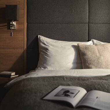 Schlafzimmer im Appartement im Sunnsait | © Karin Pasterer