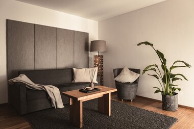 Wohnzimmer im Appartement im Sunnsait | © Karin Pasterer