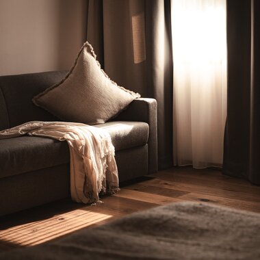 Wohnzimmer im Appartement im Sunnsait | © Karin Pasterer