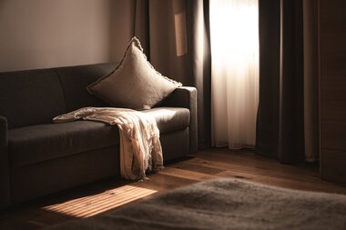 Wohnzimmer im Appartement im Sunnsait | © Karin Pasterer